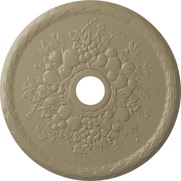 Ekena Millwork Grape Ceiling Medallion (Fits Canopies up to 3 5/8"), 22 5/8"OD x 3 5/8"ID x 5/8"P, Gobi Desert CM22GRGDF - main